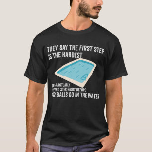 De derde stap is het moeilijkste Mannen zwemmen T-shirt