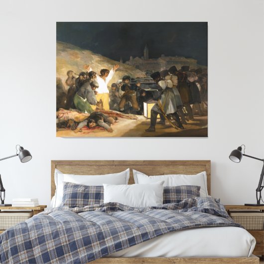 De derde van mei 1808 door Francisco Goya Canvas Afdruk (Insitu (Slaapkamer))