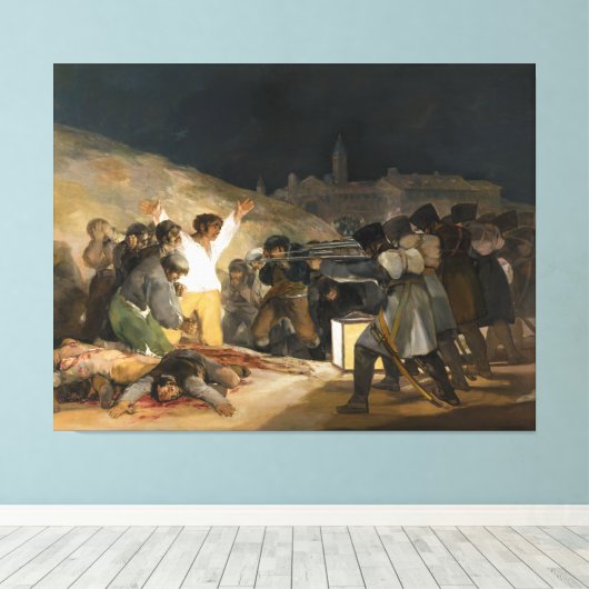 De derde van mei 1808 door Francisco Goya Canvas Afdruk (Insitu (Houten vloer))