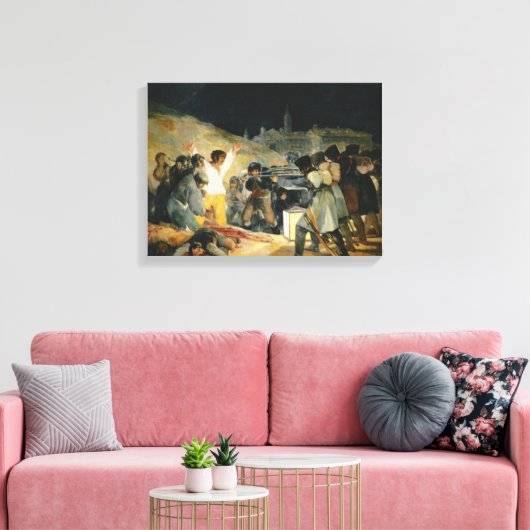 De derde van mei 1808 Francisco Goya Canvas Afdruk (Insitu (Woonkamer))