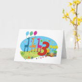 De derde verjaardag kaart (Gele Bloem)