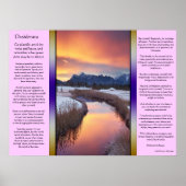 De Desiderata Bevroren rivier met sneeuwse Posters (Voorkant)