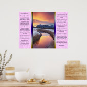 De Desiderata Bevroren rivier met sneeuwse Posters (Keuken)