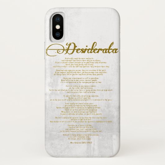 De Desiderata "Gewenst dingen" Case-Mate iPhone Case (Achterkant)