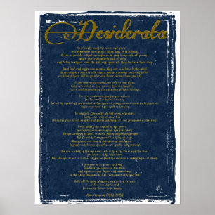 De Desiderata "Gewenst dingen" Poster