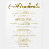 De Desiderata "Gewenste Dingen" DIY Kleur Fleece Deken (Voorkant)