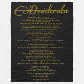 De Desiderata "Gewenste Dingen" DIY Kleur Fleece Deken (Voorkant)