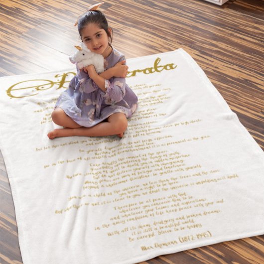 De Desiderata "Gewenste Dingen" DIY Kleur Fleece Deken