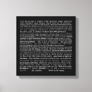 De Desiderata muur hangen Canvas Afdruk