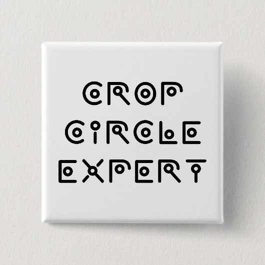 De Deskundige van de Cirkel van het gewas Vierkante Button 5,1 Cm (Voorkant)