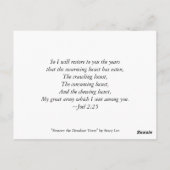 De desolaatjaren herstellen briefkaart (Achterkant)