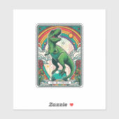 De Destroyer T-Rex Tarotkaart Sticker (Vel)