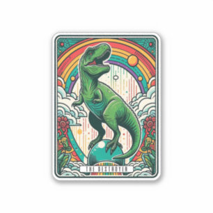 De Destroyer T-Rex Tarotkaart Sticker