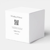 De details bruiloft website scan QR voeg paar naam Bedankdoosjes (Achterkant)