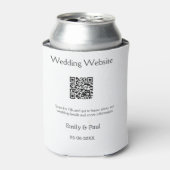 De details bruiloft website scan QR voeg paar naam Blikjeskoeler (Blikje Voorkant)
