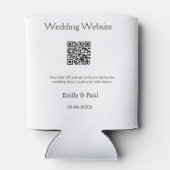 De details bruiloft website scan QR voeg paar naam Blikjeskoeler (Achterkant)