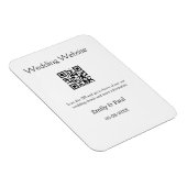 De details bruiloft website scan QR voeg paar naam Magneet (Rechterzijde)