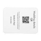 De details bruiloft website scan QR voeg paar naam Magneet (Horizontaal)
