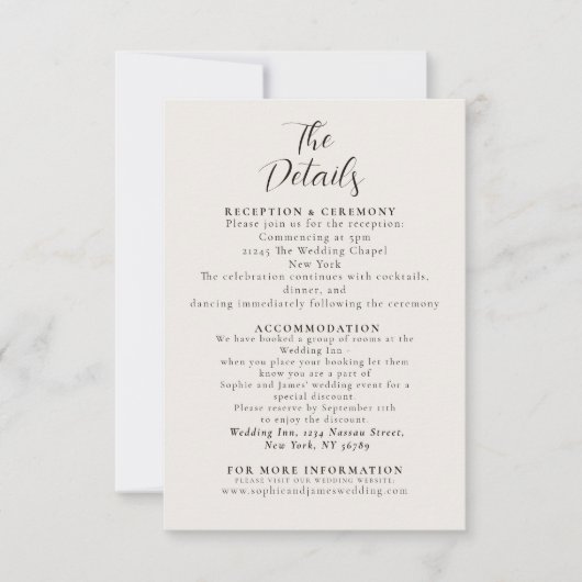 De details | Minimalistische bruiloft behuizing Ka Kaart (Voorkant)