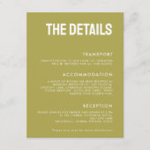 💍De DETAILS Minimalistische Elegante bruiloft Informatiekaartje (Voorkant)