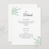 De Details Tropisch Minimalistisch Informatiekaartje (Voorkant / Achterkant)