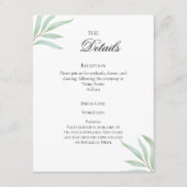 De Details Tropisch Minimalistisch Informatiekaartje (Voorkant)