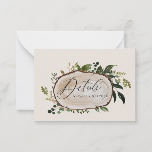 de details van het de plakhout van het budget blij notitiekaartje (Voorkant)