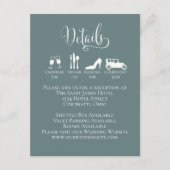 De Details van het huwelijk met het Groene Tussenv Informatiekaartje (Voorkant)