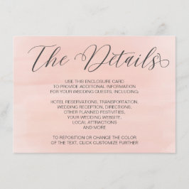 De Details Wedding Enclosure Card Informatiekaartje