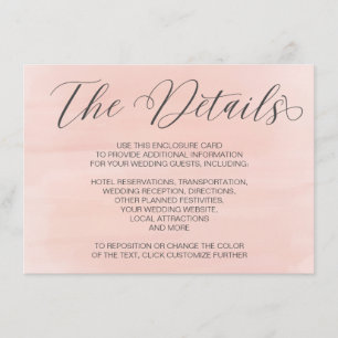 De Details Wedding Enclosure Card Informatiekaartje