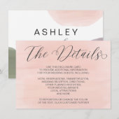 De Details Wedding Enclosure Card Informatiekaartje (Voorkant / Achterkant)