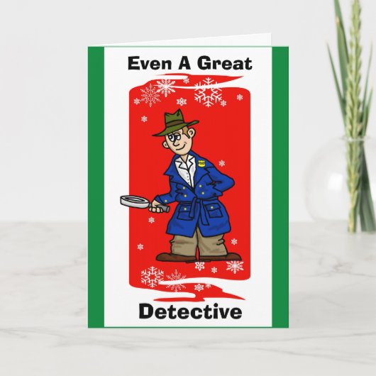 De Detective van de politie, de Grappige Feestdagen Kaart (Voorkant)