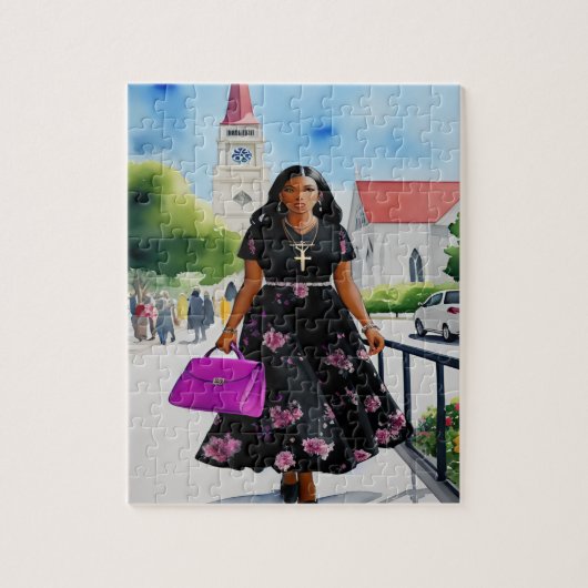 De deugdzame kerkelijke vrouw puzzel legpuzzel (Verticaal)