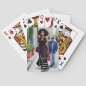 De deugdzame vrouw die kaarten (Achterkant)