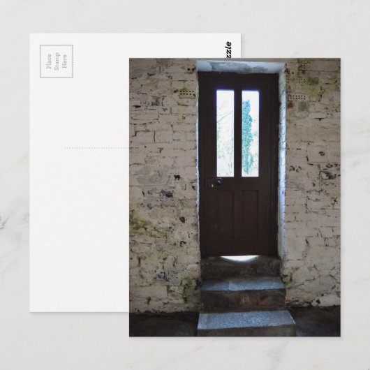 De deur briefkaart (Voorkant / Achterkant)