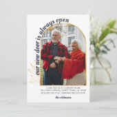 De deur is altijd open Gold Arch Foto grijs bewege Aankondiging (Staand voorkant)