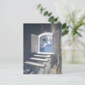De deur is geopend op een mystiek oog briefkaart (Staand voorkant)