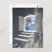 De deur is geopend op een mystiek oog briefkaart (Voorkant / Achterkant)