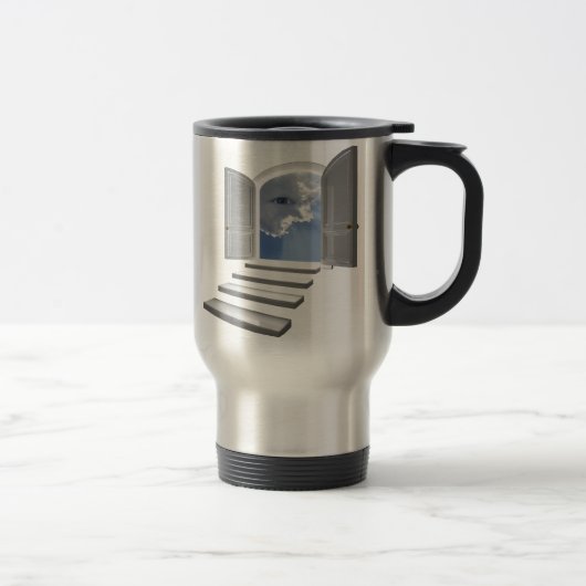 De deur is geopend op een mystiek oog reisbeker (Rechts)