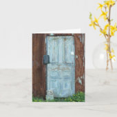 De deur Notecard Kaart (Gele Bloem)