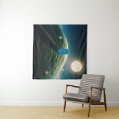 De deur onder de maan - surrealistische droomkunst wandkleed (In Situ (horizontaal))