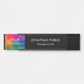 De deur ondertekent Uw BedrijfsLogo hier Modern Deurbordje (Voorkant)