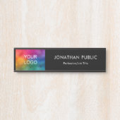 De deur ondertekent Uw BedrijfsLogo hier Modern Deurbordje (Voorkant)