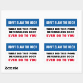 De deur rechthoekige sticker niet vastplakken (Vel)