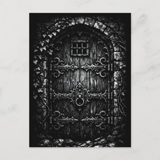 De deur van de tovenaar — door BurnsInHell Briefkaart (Voorkant)