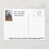 De deur van het schoolhuis briefkaart (Achterkant)