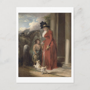 De deur van het vierkant, c.1790 (olie op het canv briefkaart