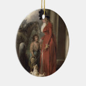 De deur van het vierkant, c.1790 (olie op het canv keramisch ornament (Rechts)