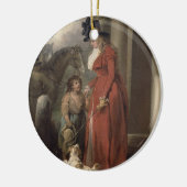 De deur van het vierkant, c.1790 (olie op het canv keramisch ornament (Links)