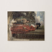 De deur van het vierkant, c.1790 (olie op het canv legpuzzel (Horizontaal)